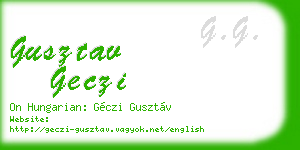 gusztav geczi business card